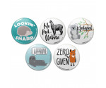 Punny Animals Pinback Buttons